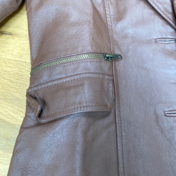 Metro Style Genuine Leather Blazer Jacket - Picture 4 of 7